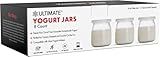 Ultimate Yogurt Jars - Make More Delicious Yogurt! 8 Count Small Glass Yogurt Cups With Lids - 100% BPA Free, Airtight & Dishwasher Safe! Perfect Containers for Yoghurt, Oatmeal, Pudding, or Jello