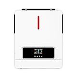 Y&H 4.2KW 24VDC Solar Hybrid Inverter AC220V Two Load Output Power, On/Off-Grid Built in 120A MPPT Solar Charger Max PV Power 6200W Input, for 48V Lead Acid/Lithium Battery, Supports Battery-Free use