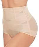 GYDEK Tummy Control Shapewear Panties for Women High Waisted Body Shaper Underwear Girdle Panty Seamless Shapewear Beige