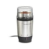 Hamilton Beach Custom Grind Electric Coffee Grinder for 4-14 Cups, One-Press Hand-Free Operation with Auto Shutoff, Removable Grinding Bowl For Easy Pour and Clean, Stainless Steel (80406)