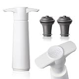 Vacu Vin Original Saver Wine Bottle Stopper – With 2 Vacuum Stoppers – Preserver Wine Stopper with Pump for Red or White Wine – Wine Accessories to Keep Wine Fresh – Airtight Seal Stoppers – White