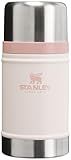 Stanley Classic Legendary Large Food Jar 24 oz | Vacuum Insulated Food Container | Wide Mouth Screw On Lid | Packable for Travel | Stainless Steel with Leakproof Lid | BPA-Free | Rose Quartz
