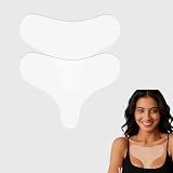 2 Pcs Chest Wrinkle Patches, Reusable Silicone Chest Wrinkle Pad for Side Sleepers, Anti-Wrinkle Décolletage Treatment, Overnight Cleavage Smoothing Patches for Neck & Chest Skin Care Reusable