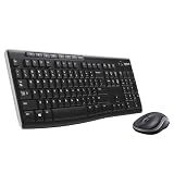 Logitech MK270 Full Size Wireless Keyboard and Mouse Combo - Black