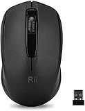 Rii Wireless Mouse, 2.4G Portable Computer Mice for PC, Laptop, Windows,Office Included Wireless USB dongle (Black)
