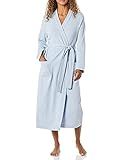 Amazon Essentials Women's Lightweight Waffle Full-Length Robe, Dusty Blue, X-Large