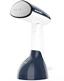 BEAUTURAL Steamer for Clothes, Portable Handheld Garment Fabric Wrinkles Remover, Aluminum Heating Plate, Fast Heat-up, Large Detachable Water Tank (Only for 120V), Blue