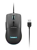 Lenovo M210 RGB Wired Gaming Mouse for PC, Laptop, Computer with Windows & Chrome OS - 3 Zone RGB, 8000 DPI Adjustable Sensor, 7 Programmable Buttons – Palm Grip Mouse for Gamers (Black)