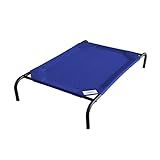 Coolaroo Original Elevated Dog Bed - Breathable Off-The-Ground Pet Bed with Cooling Fabric, Joint Relief & Moisture-Resistant Fabric, 100% Recyclable, Easy Clean, Aquatic Blue, Large