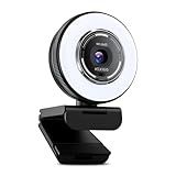 NexiGo N680E Pro 4K Webcam with Ring Light, PDAF Autofocus, 1080p 60FPS, Dual Noise-Canceling Mics, Privacy Shutter, USB Plug-and-Play for Zoom, Teams, Twitch, Google Meet