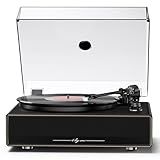1 by ONE High Fidelity All-in-One Record Player, Vinyl Turntable with Built-in Speakers, Magnetic AT-3600L Cartridge, RCA Line Out, Belt-Drive Stereo Turntable