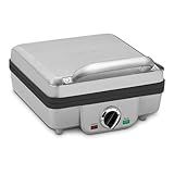 Cuisinart Belgian Waffle Maker with Pancake, Nonstick Plates, 6 Browning Levels, Ready Indicator Lights, Temperature Control, Deep Waffle Pockets, Brushed Stainless, WAF-300NAS