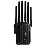 WiFi Extender Signal Booster, AC1900 Dual Band WiFi Repeater, Long Range WiFi Range Extender for Home, Up to 13,880 Sq Ft Coverage, Supports 105 Devices, Ethernet Port, Works with Any Router