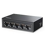 UGREEN Ethernet Switch, 5 Port Gigabit Ethernet Splitter, Plug & Play, Wall Mount & Desktop Network Switch Hub, Unmanaged, Compact, with LED, Fanless Quiet, for Internet Cable, Laptop, Router, NAS