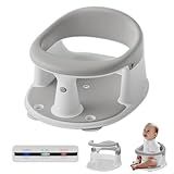 Baby Bath Seat for Babies 6 Months & Up - 360° Protection Bath Seats for Babies Sitting Up | Baby Bath Chair with Temperature Alert & Cushion | Toddler Bath Seat Newborn Infants Baby Bathtub Seat