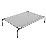 Simple Trending Raised Dog Bed for Large Dogs, Waterproof XL Dog Cot, Grey