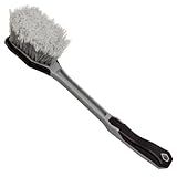 VIKING Car Wash Brush, Wheel and Fender Brush, Long Handle Tire Cleaner for Car Detailing, 16.5 Inch, Grey/Black