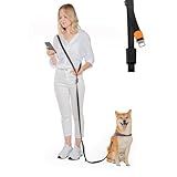 SVD.PET 4-in-1 Hands Free Dog Leash, Versatile Crossbody Dog Leash with Easy Release Buckle, Adjustable Waist Fit for Walking, Jogging and Running Your Pet (Black)