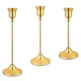3PCS Candlestick Holders, Taper Candle Holder for Candlesticks, Metal Taper Candle Holders Glaceful Decor Set for Wedding Centerpieces, Christmas, Birthday Party, Holiday Dinning Table Décor