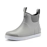 CKWLXQY Men's Deck Boots, Waterproof Ankle Rain Boots Men Anti-Slip Traction, Outdoor Rubber Fishing Garden Boots High-Performance Shoes for Farming