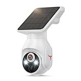 FameVibe 1080p Security Camera Wireless with Solar Panel, Smart AI Human Detection, 2-Way Audio, Color Night Vision, 2.4G WiFi, Cloud Storage, Indoor/Outdoor Surveillance Bullet Cam (WiFi)