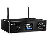 EYTSE P30 300W x 2 Multiroom Streaming Amplifier Stereo Music Streamer with ESS ES9023Q2M DAC & TI TPA3255DD Amps, 3" LCD Screen, WiFi, BT, Remote Control, PC in, HDMI ARC, Optical, RCA I/O Ports