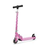 Jetson Jupiter Kick Scooter with LED Lights on Deck and Wheels, Height Adjustable Handlebar and 4 Inch Wheels, Easy Folding Mechanism, Pink