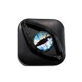 Contact Lens Cases (empty)- Animals Spooky & Stylish Halloween Style Eye Contacts Lens Storage Holder Leakproof Daily Organized Box Halloween Colored Dragon Eye Lenscase (light blue)