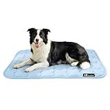 Luciphia Premium Dog Cooling Mat Non-Slip Q-MAX>0.5 Self-Cooling Pad for Small Pet Cat Indoor Portable Kennel Puppy Bed for Summer Crate Pad for Dog Washable Light Blue 20x30 inches