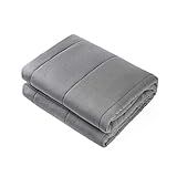 Waowoo Adult Weighted Blanket Queen Size (15lbs 60"x80") Heavy Blanket with Premium Glass Beads, (Dark Grey