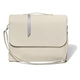 The PaperSavor ™ Fireproof Document Bag - Waterproof & Flame Retardant Bag for Documents, Cash, & Essentials - Stylish with Wide Strap, Secure Closure, Interior Organization - Large, Beige