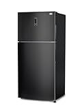 BLACK+DECKER 16.4 Cu. Ft. Top Mount Refrigerator with Freezer, 2 Door Fridge with Separate Temperature Controls, Auto Defrost, Full Size Kitchen Appliance For Homes and Apartments, BR1640KB, Black
