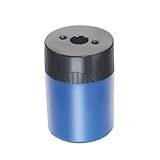 STAEDTLER pencil sharpener, premium quality sharpener with screw-on lid, prevents accidental openings, compact size for pencil case and work-station, 511 63BK (Pack of 1) , Assorted colors.