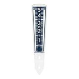 La Crosse 704-1531B-INT Large Magnifying Easy Read 5-Inch Capacity Acrylic Rain Gauge in Navy Blue