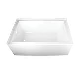 Kingston Brass Aqua Eden VTAP603622L 60-Inch Acrylic Alcove Tub with Left Hand Drain, White