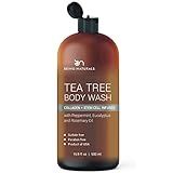 Body Wash with Tea Tree & Organic Tea Tree Oil - Fights Odor, Acne & Skin Issues, 16.9 oz by BeingNaturals