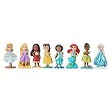 Disney Store Official Once Upon a Story Figure Set – 8 Fully Sculpted Disney Figures Including Cinderella, Ariel, Belle, Jasmine, Tiana & More in Double-Tiered Box with Scenic Backgrounds