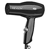 Revlon Compact Hair Dryer | 1875W Lightweight Design, Perfect for Travel, (Black)