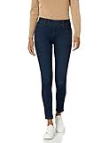 Amazon Essentials Women's Pull-On Mid Rise Stretchy Knit Jegging (Available in Plus Size), Dark Wash, Large
