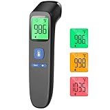 ANMEATE No-Touch Forehead Thermometer for Adults, Infrared Digital Thermometer for Kids, Touchless Baby Thermometer, Accurate Reading with Large Display, Mute Mode, Memory Recall, Fever Alarm