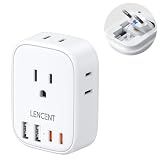 LENCENT European Travel Plug Adapter US to Europe Type-C Foldable Plug