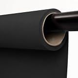 Kate Seamless Paper Backdrop Black Seamless Backdrop Paper Rolls (86''x32.8' Jet)