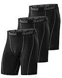Runhit Men's Compression Shorts(3 Pack),Compression Spandex Yoga Shorts Running Underwear Workout Athletic Sports Shorts