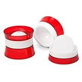 Zoku Set of 2 Silicone Ice Sphere Molds, Stackable 2.5-Inch Ice Ball Maker, Keep Drinks Colder Longer with Less Dilution, Leak-free, Easy-Release, Red