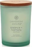 Chesapeake Bay Balance + Harmony Scented Candle Water Lily Pear Fragrance 50 Hours Burn Time Warm & Decorative Soy Wax Blend