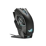 ASUS ROG Spatha X Wireless Gaming Mouse – MMO/MOBA Design, 12 Programmable Buttons, Right-Handed, 168g, Dual-Mode (Wired/2.4GHz), 19K DPI, up to 67Hr Battery, Magnetic Charging Dock, PC/Mac Support