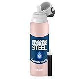 Brita Stainless Steel Premium Filtering Water Bottle, BPA-Free, Reusable, Insulated, Replaces 300 Plastic Water Bottles, Filter Lasts 2 Months or 40 Gallons, Includes 1 Filter, Rose - 20 oz