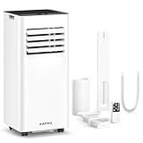 ZAFRO 8,000 BTU Portable Air Conditioners, 4 Modes Portable AC Unit with Fast Cooling/Energy Efficient/Remote/24Hrs Timer for Bedroom/Dorms/Indoor Rooms, White