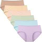 INNERSY Womens Underwear Cotton Hipster Panties Regular & Plus Size 6-Pack(Medium,Bright Basics)