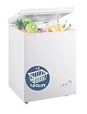 7.0 Cu Ft Chest Freezer - Energy Efficient & Quiet Mini Freezer with Adjustable Thermostat - Compact Deep Freezer for Home, Apartment, and Garage - Removable Basket & Defrost Drain